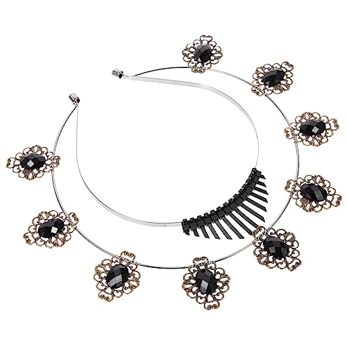 OATIPHO Rhinestone Haarschmuck Krone Haarband für Damen Schwarzes Glitzer Stirnband für Hochzeiten Partys und Fotoshootings Robustes Design von OATIPHO