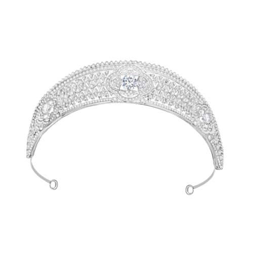 OATIPHO Rhinestone Padded Brautkrone Haarschmuck für Hochzeiten Geburtstagsfeiern und Besondere Anlässe Diadem mit Glitzersteinen und Einzigartigem Design von OATIPHO