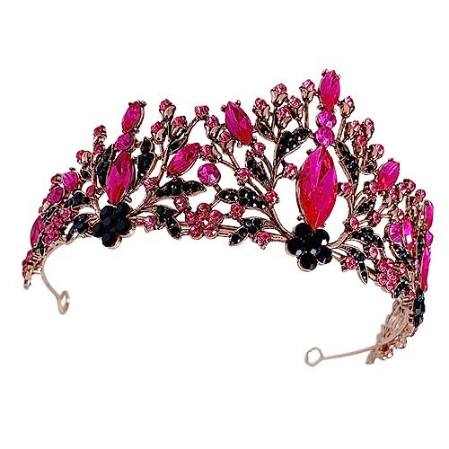 OATIPHO Rhinestone Tiara Stirnband für Damen Stabile Komfortable Krone für Hochzeit Braut und Geburtstag Barock Design mit Funkelnden Strasssteinen Verstellbar und Langlebig für Besondere von OATIPHO