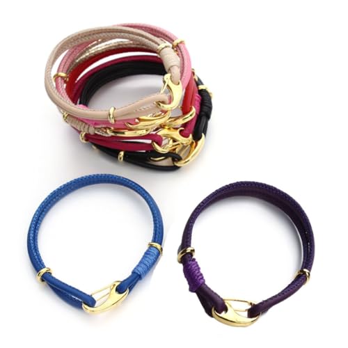 OATIPHO Rotes DIY Schafsleder Armband für Damen Knoten Design Handgelenkschmuck Verstellbar Modisch Passend für Alltag Party Geschenk von OATIPHO
