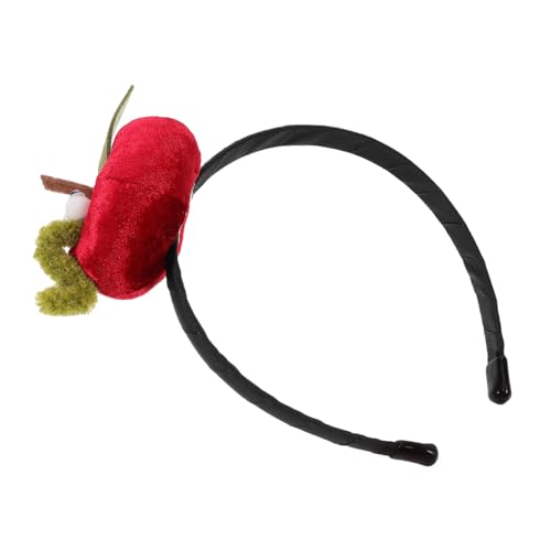 OATIPHO Rotes Samt Stirnband mit Apfel Motiv Weicher Vintage Haarschmuck für Damen Leichtes Langlebiges Accessoire Festlicher Kopfschmuck für Weihnachten und Alltag von OATIPHO