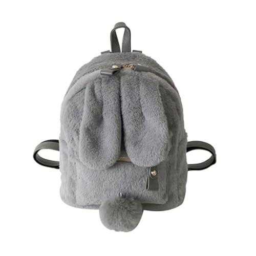 OATIPHO Delikater Plüsch-Rucksack Mit Hasenohr-Design Für Frauen Verstellbare Schulranzen Für Reisen Freizeit Und Schule Süßer Und Vielseitiger Backpack von OATIPHO
