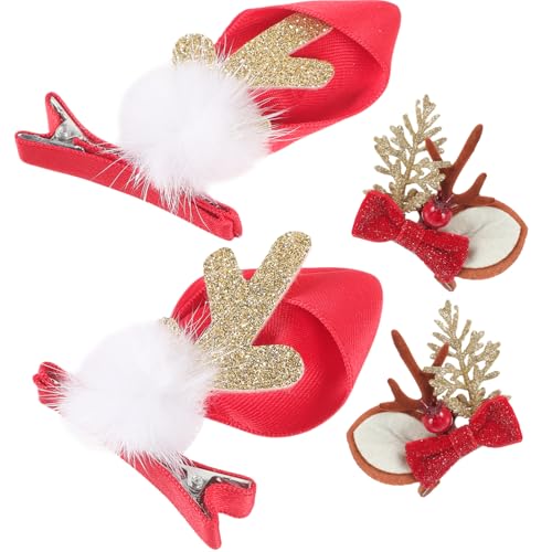 OATIPHO Weihnachts-haar-accessoires Weihnachts-geweih-haarspangen Schleife Haarspange Weihnachts-kopfschmuck Damen-haarspange von OATIPHO