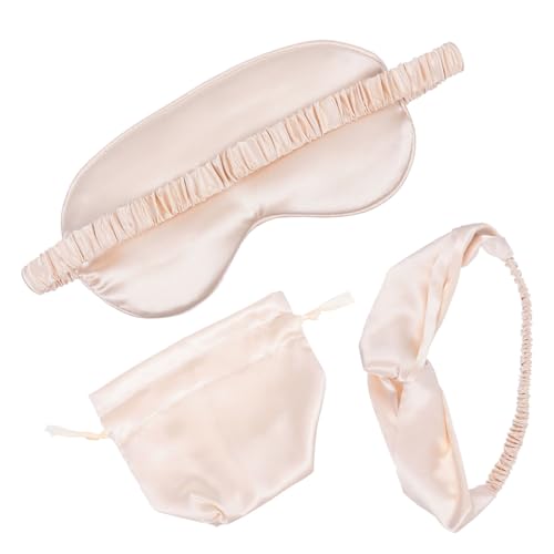 OATIPHO Schlafaugenmaske Mit Haarband Und Kordelzugbeutel Für Damen Set Mit Augendeckung Und Stirnband Als Geschenk Für Geburtstage Und Feiertage von OATIPHO