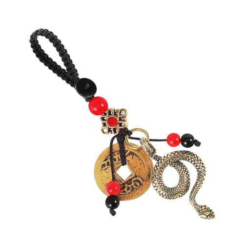 OATIPHO Gelber Messing-schlangen Schlüsselanhänger Mit Fünf Münzen Retro Auto- Für Glück Und Wohlstand Vielseitiges Für Männer Und Frauen OATIPHO Gelber Messing-schlangen Schlüsselanhänger Mit Fünf Münzen Retro Auto- Für Glück Und Wohlstand Vielseitiges Für Männer Und Frauen von OATIPHO