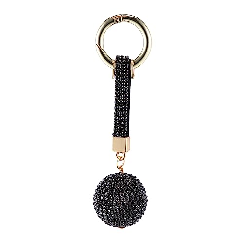 OATIPHO Modischer Schwarzer Schlüsselanhänger Aus Legierung Autozubehör Kristalldekor für Schlüsselanhänger Taschenanhänger von OATIPHO