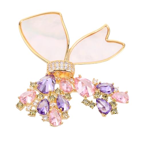 OATIPHO Schmetterling Brosche Pin mit Sicherheitsverschluss Funkelnde Strasssteine Eleganter Anstecker für Damenjacken Kostüme und Handtaschen Modisches Accessoire für Hochzeit und Party von OATIPHO