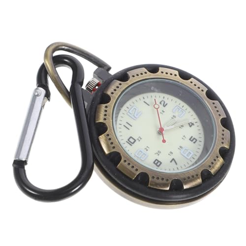 OATIPHO Schnalle Uhr Outdoor-taschenuhr Mini-wanderrucksack Clip Auf Hängende Uhr Mini-Rucksack Schwarz Schlüsselanhänger-karabiner Hängeclip An Uhr Schwarz Mini-reiserucksack Legierung von OATIPHO