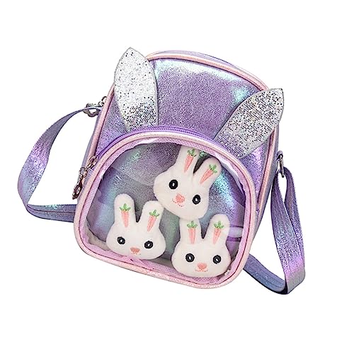 OATIPHO Modische Kinder-umhängetasche – Cartoon-Muster Glitzernde Schultertasche Pu-Leder von OATIPHO