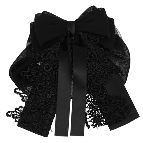 OATIPHO Schwarze Haarnetz Spange mit Schleifen Dekor Elastischer Snood für Ordentlichen Dutt Unsichtbares Haarnetz Praktische Haarklammer für Berufliche Damen und Stilvolle Bürofrisuren von OATIPHO