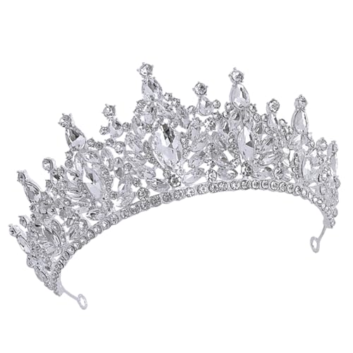 OATIPHO Silberne Strass Haarreif Damen Tiara Haarschmuck für Hochzeit Geburtstag Brautjungfern Bachelorette Party Accessoire Festlicher Kopfschmuck von OATIPHO