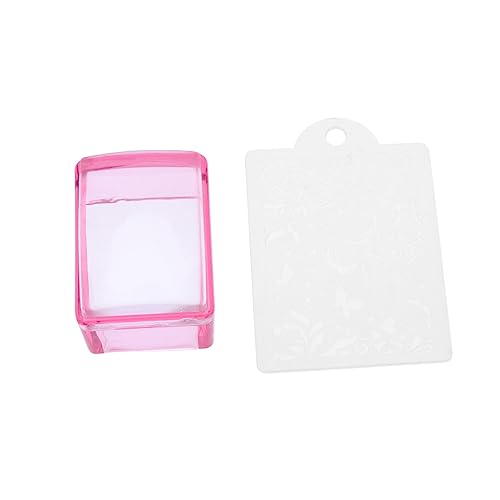 OATIPHO Silikon Nagel Stamper Set für Diy Maniküre Transparenter Stempel mit Schaber für Nagelkunst Langlebig und Flexibel für Präzise Musterplatzierung Rot von OATIPHO