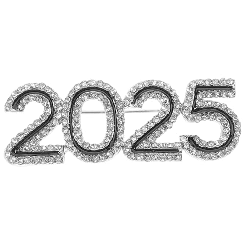 Damen Brosche, 2025 Strass Brosche, Damen Anstecknadeln, 2025 Charms Neujahrsbrosche für Kleidung Modeschmuck, Mantel Zubehör, Schmuck von OATIPHO