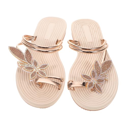 OATIPHO Sommerliche Damen Sandalen mit Rutschfester Sohle Boho Zehenring Design Bequeme Weiche Strand und Freizeitschuhe Vielseitig für Outdoor Reisen und Alltag Geeignet von OATIPHO