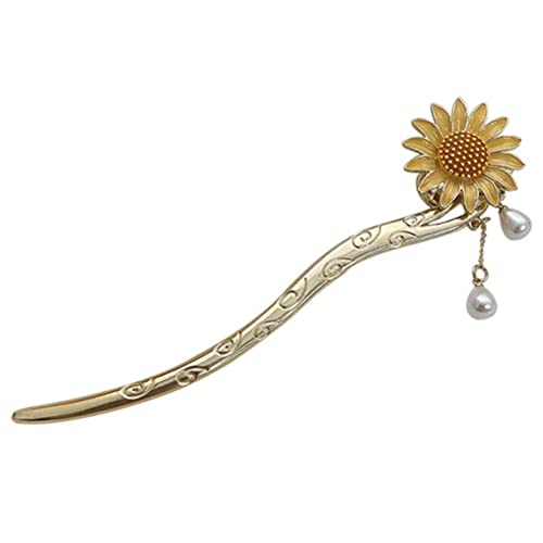 OATIPHO Sonnenblumen Haarnadel mit Quaste Haarspange für Damen für Hochzeiten Partys oder Alltag Leicht und Bruchsicher Perfektes Accessoire für Verschiedene Frisuren von OATIPHO