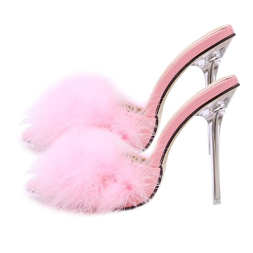 OATIPHO Spitze Damen Sandalen Sommer High Heels Slipper Komfortabel Atmungsaktiv Elegant Für Outdoor Partys Hochzeit Büro von OATIPHO