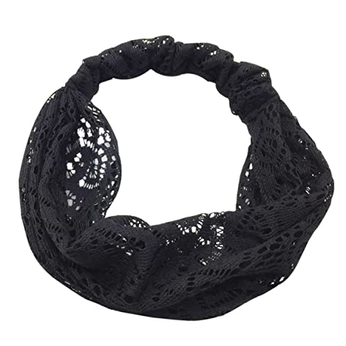 OATIPHO Schwarzes Damen-kopftuch Aus Spitze Turban Für Frauen Spitzenkopftuch Stirnband Mit Spitzenmuster Leicht Und Atmungsaktiv Für Sport Und Party OATIPHO Schwarzes Damen-kopftuch Aus Spitze Turban Für Frauen Spitzenkopftuch Stirnband Mit Spitzenmuster Leicht Und Atmungsaktiv Für Sport Und Party von OATIPHO