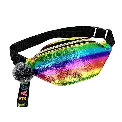 OATIPHO Holografische Bauchtasche Mit Glänzendem Reißverschluss Verstellbarem Gürtel Für Outdoor-Sport Wandern Reisen Und Partys Geeignet Als Hüfttasche Oder Schultertasche von OATIPHO