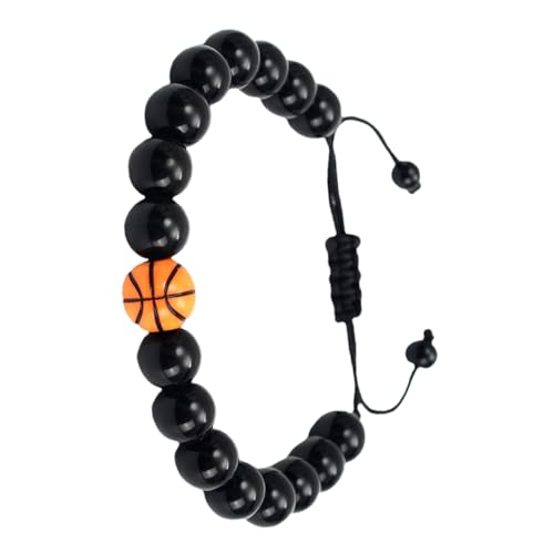 OATIPHO Sportliches Basketball Armband Herren Chinlon Tragbares Robustes Handgelenkschmuck mit Kleinem Ball anhänger Modisch Komfortabel für Alltag und Party von OATIPHO