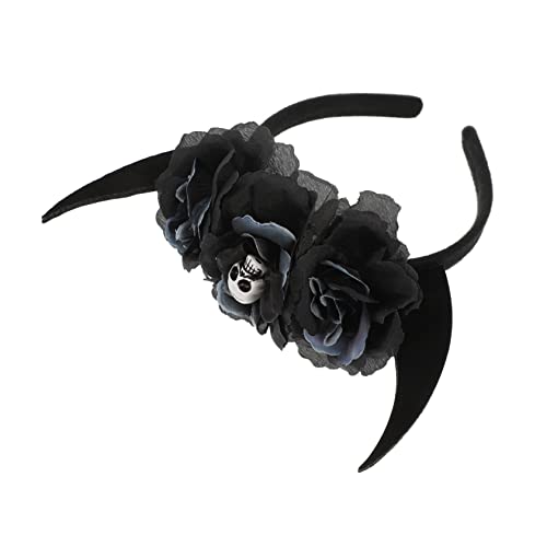 OATIPHO Ox Horn Headband Für Halloween Cosplay Skull Hairband Teufelshörner Kopfbedeckung Für Erwachsene Vielseitiges Kostümzubehör Bequem Und Leicht Zu Tragen von OATIPHO