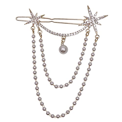 OATIPHO Strass Haarnadel Für Damen Mit Perle Und Schmuck Dekorativer Haarspange Für Hochzeit Und Geburtstag Glänzender Kopfschmuck Für Mädchen von OATIPHO
