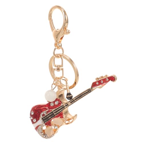 OATIPHO Schlüsselanhänger Gitarren-Design Und Strasssteinen Kreative Taschenanhänger Für Musikliebhaber Für Handtaschen Und Rucksäcke von OATIPHO