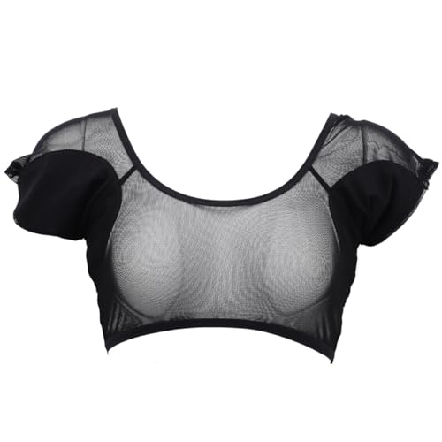 OATIPHO Sweatshirt schier Baumwolle Achselhöhlen Grube absorbiert für Sweat-Unterhemd Damen waschbare Sweatweste Schweißweste Damen Schweißfestes Achselhemd ärmellose Weste Nylon Schwarz von OATIPHO