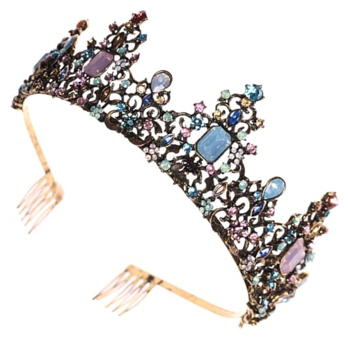 OATIPHO Tiara Kopfschmuck Zart Hochzeit Vintage Stirnband Kronenkopfschmuck Braut Krone Mädchen Haarschmuck Frauengeburtstags-krone Glänzendes Diademe von OATIPHO