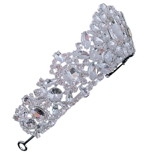 OATIPHO Tiara Krone Damen Hochzeit Diadem Haarschmuck mit Strass für Braut Abschlussball und Festzug Bequemes Tragen Einfach zu Kombinieren Detailverliebt und Langlebig von OATIPHO
