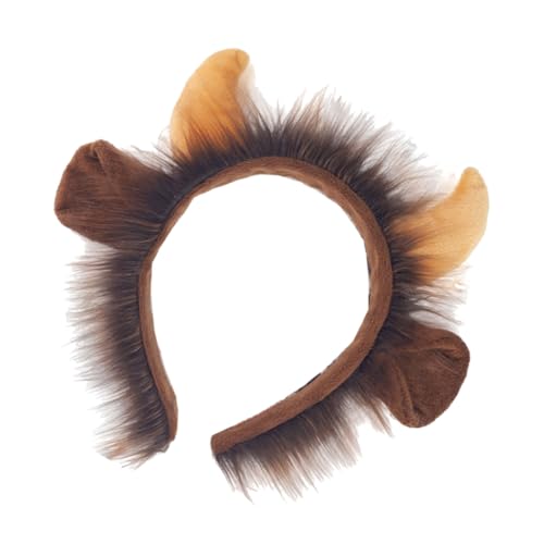 OATIPHO Tierisches Kopfband mit Hörnern Bullenkopfband für Partys und Fotos Perfektes Kostümzubehör für Cosplay und Geburtstagsfeiern von OATIPHO