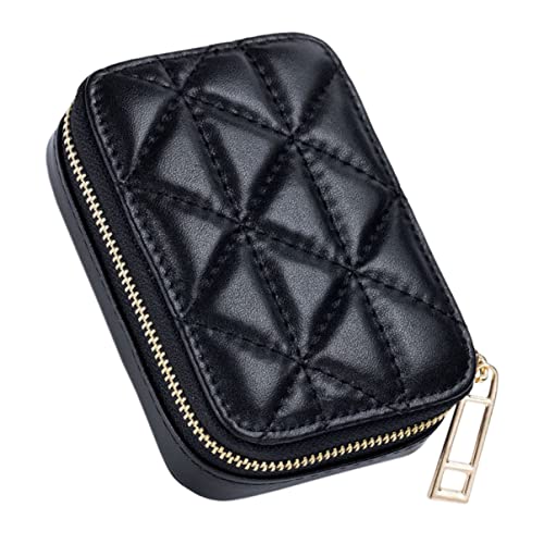 OATIPHO Tragbare Lippenstifttasche mit Spiegel Kompakte Make Up Aufbewahrungstasche PU Kosmetiktasche für Reisen Damen für Lippenstift und Kosmetik von OATIPHO