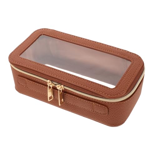 OATIPHO Kleine Transparente Kosmetiktasche Aus Pu Und PVC Wasserdichter Kulturbeutel Mit Sicherheitsreißverschluss Tragbarer Reise-Organizer Für Make-up Und Toilettenartikel Für Damen Und von OATIPHO