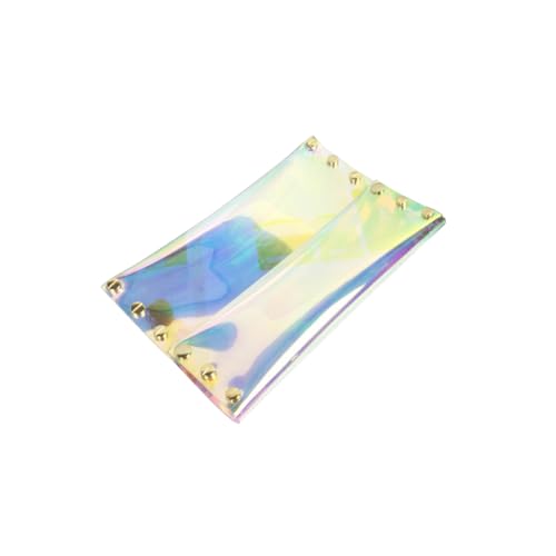 OATIPHO Transparente PVC Clutch Tasche für Damen Hologramm Umhängetasche Abendtasche Tote Messenger Bag Stilvolles Design für Dating Reisen Schule und Büro Farbverlauf von OATIPHO