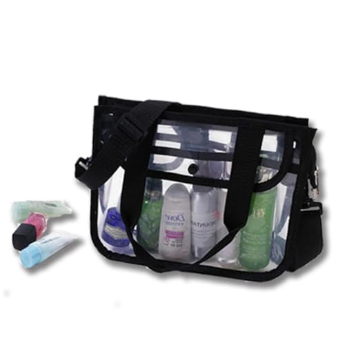 OATIPHO Transparente Schultertasche Multifunktionale wasserdichte Kultur und Kosmetiktasche für Reisen und Geräumige Toiletttasche mit Praktischem Tragegriff und Robustem Material von OATIPHO