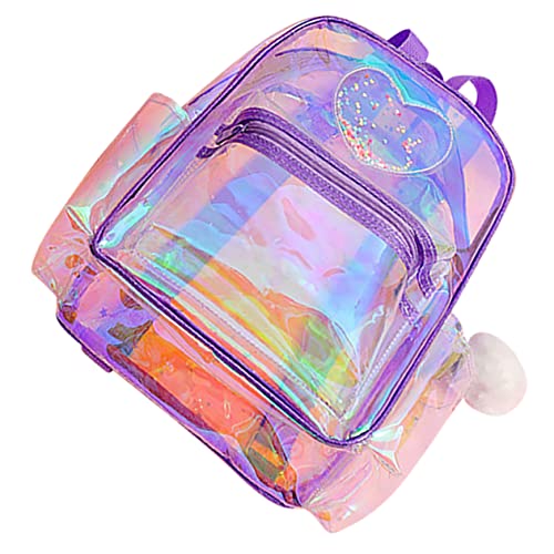 OATIPHO Rucksack Mit Herzmuster PVC Mädchen Backpack Für Schule Freizeit Und Outdoor-aktivitäten Stylisch Und Funktional Für Mädchen Und Frauen von OATIPHO