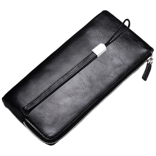 OATIPHO Ultra Slim Handy Geldbörse Aus Pu Reißverschluss Für Kreditkarten Münzen Und Geldscheine Praktische Handtasche Für Männer Und Frauen Mit Handgelenkschlaufe von OATIPHO