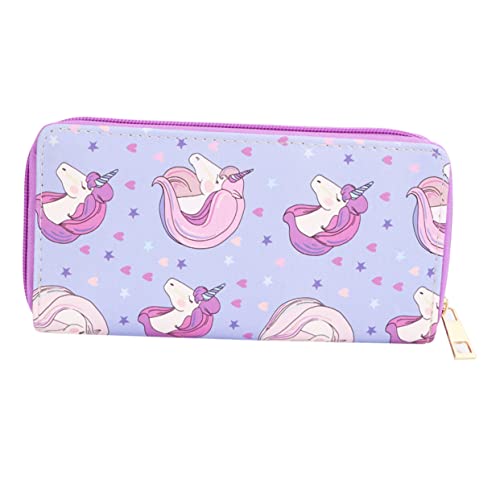 OATIPHO Unicorn Long Wallet Für Damen Pu Geldbörse Mit Fächern Für Mädchen Und Studentinnen Cartoon- Praktische Brieftasche Für Münzen Und Karten von OATIPHO