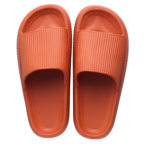 OATIPHO Unisex Badeschuhe mit Dicker Eva sohle Rutschfest Atmungsaktiv und Leicht Bequeme Hausschuhe für Innen und Außen für Dusche Pool Zuhause und Hotel Modisches Design in Orange von OATIPHO