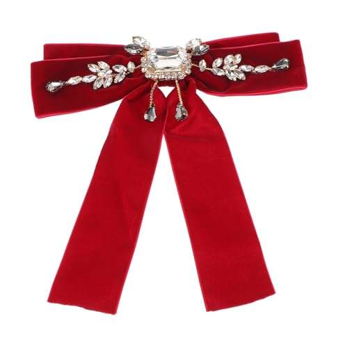 OATIPHO Velvet Ribbon Brooch mit Funkelnden Strasssteinen Barocke Lolita Schleifenbrosche in Bordeauxrot Eleganter Anstecker für Schuluniformen Partys und Hochzeit Hochwertiges Langlebiges OATIPHO Velvet Ribbon Brooch mit Funkelnden Strasssteinen Barocke Lolita Schleifenbrosche in Bordeauxrot Eleganter Anstecker für Schuluniformen Partys und Hochzeit Hochwertiges Langlebiges von OATIPHO