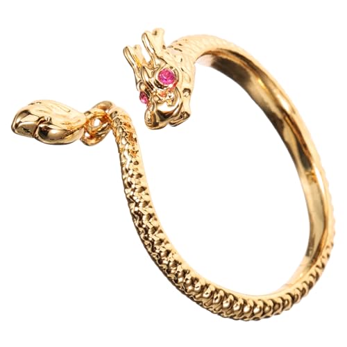 OATIPHO Verstellbarer Fingerring für Damen Minimalistischer Schmuck mit Einzigartigem Drachen Design für Neujahr Partys und Besondere Anlässe Tiefgoldene Farbe von OATIPHO
