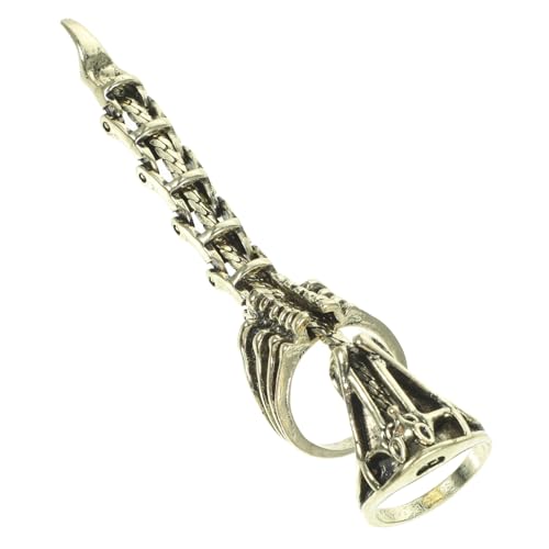 OATIPHO Verstellbarer Punk Ring Herren Alloy Metall Gothic Schmuck Halloween Party Accessoire Cool Statement von OATIPHO