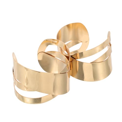 OATIPHO Oberarmreif Aus Unregelmäßig Breit Verstellbares Armband Ausgehöhlt Schmuck Für Oberarm Armmanschettenarmband Offen Und Anpassbar Punkiger Armschmuck von OATIPHO