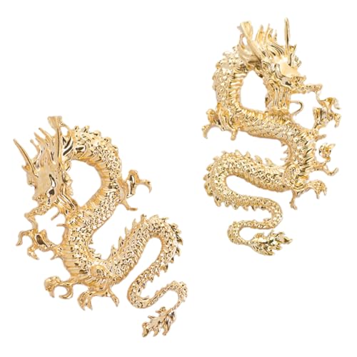 OATIPHO Vintage Chinesische Drachenohrringe Damen Ohrstecker mit Feiner Gravur Leicht Komfortabel Kunstvoll Gefertigt Eleganter Schmuck für Alltag und Festtage von OATIPHO