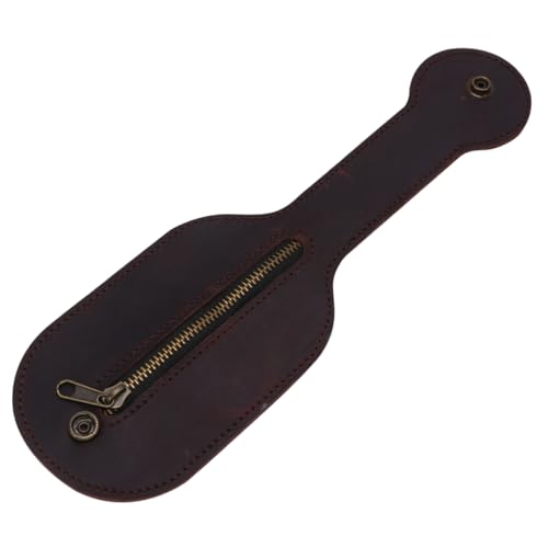 OATIPHO Vintage Ledergeldbörse Für Münzen Rustikaler Faltbarer Hängender Geldbeutel Für Reisen Und Pendler Kaffeefarben von OATIPHO