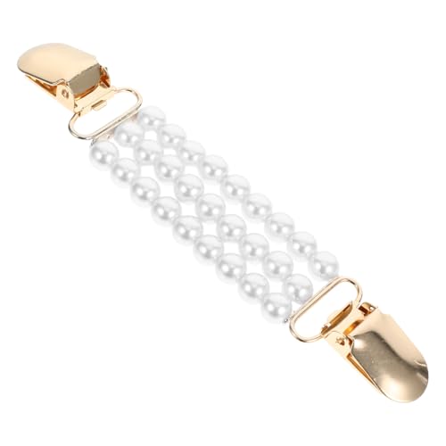 OATIPHO Vintage Pulloverclip Damen mit Perlenkette Eleganter Shawl Clip für Strickjacken Kleider und Blusen Vielseitiger Schutz gegen Sichtbarkeit Modisches Accessoire Rosa von OATIPHO
