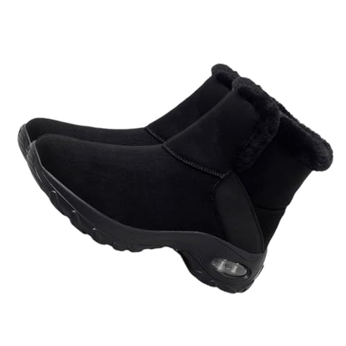OATIPHO Warme Damen Winterstiefel mit Futter Rutschfest Mittelhoher Schaft und Leicht für Schnee und Kalte Tage Modisch und Einfach Anzuziehen für Alltag und Outdoor von OATIPHO