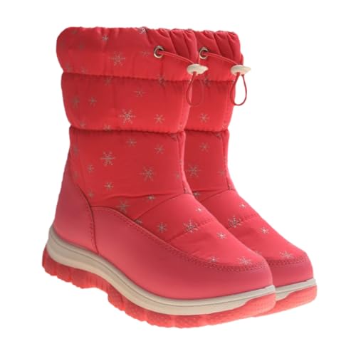 OATIPHO Warme Mittelhohe Winterstiefel mit Schnürung Rutschfeste Schneeboots für Jungen und Mädchen Gefüttert Robust und Komfortabel für Kalte Wintertage von OATIPHO