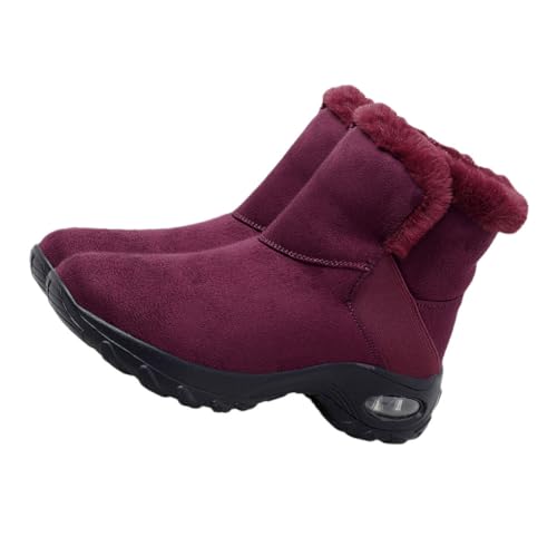 OATIPHO Warme Winter Snowboots Damen Vielseitige Mittelhohe Schneestiefel mit Weichem Futter Rutschfeste Profilsohle Komfortabel und Modisch für Kalte Tage von OATIPHO