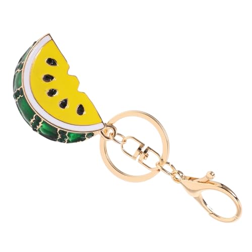 OATIPHO Wassermelonen Schlüsselanhänger Aus Metall Kreativer Handtaschen Charm Fruchtiger Schlüsselring Für Taschen Und Gelbes Design Als Süßes Accessoire von OATIPHO