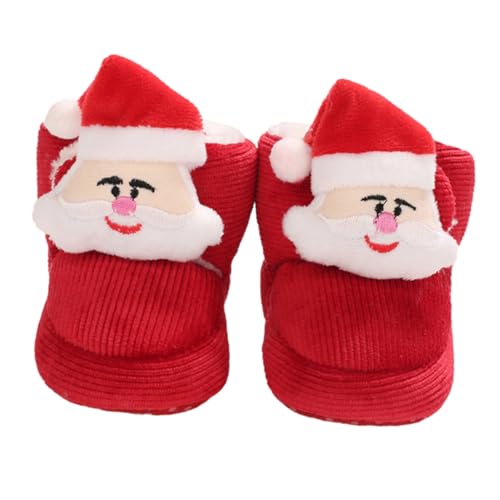 OATIPHO Weiche Lauflernschuhe Winter Babyschuhe Baumwolle Warm Elastisch Rutschfest Neugeborene Jungen Mädchen Leichte Krabbelschuhe von OATIPHO